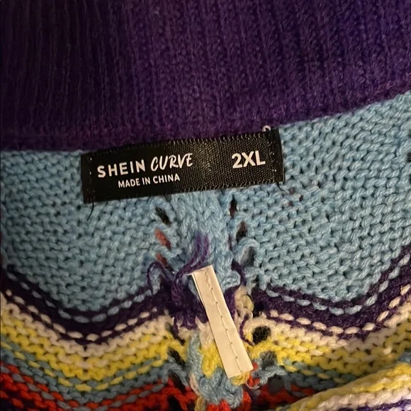 SHEIN Multicolor Striped Wide Leg Pants & Sweater Set - Picture 4 of 8